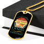 Learned From Dogs Blue Necklace Stainless Steel or 18k Gold Dog Tag 24" Chain-Express Your Love Gifts