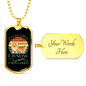Learned From Dogs Blue Necklace Stainless Steel or 18k Gold Dog Tag 24" Chain-Express Your Love Gifts