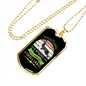 Learned From Dogs Green Necklace Stainless Steel or 18k Gold Dog Tag 24" Chain-Express Your Love Gifts