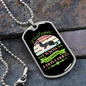 Learned From Dogs Green Necklace Stainless Steel or 18k Gold Dog Tag 24" Chain-Express Your Love Gifts