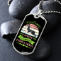 Learned From Dogs Green Necklace Stainless Steel or 18k Gold Dog Tag 24" Chain-Express Your Love Gifts
