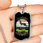 Learned From Dogs Green Necklace Stainless Steel or 18k Gold Dog Tag 24" Chain-Express Your Love Gifts