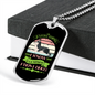 Learned From Dogs Green Necklace Stainless Steel or 18k Gold Dog Tag 24" Chain-Express Your Love Gifts