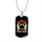 Learned From Dogs Paw Necklace Stainless Steel or 18k Gold Dog Tag 24" Chain-Express Your Love Gifts
