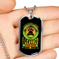 Learned From Dogs Paw Neon Necklace Stainless Steel or 18k Gold Dog Tag 24" Chain-Express Your Love Gifts