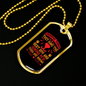 Learned From Dogs Red Necklace Stainless Steel or 18k Gold Dog Tag 24" Chain-Express Your Love Gifts