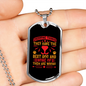 Learned From Dogs Red Necklace Stainless Steel or 18k Gold Dog Tag 24" Chain-Express Your Love Gifts