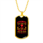 Learned From Dogs Red Necklace Stainless Steel or 18k Gold Dog Tag 24" Chain-Express Your Love Gifts