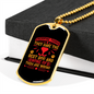 Learned From Dogs Red Necklace Stainless Steel or 18k Gold Dog Tag 24" Chain-Express Your Love Gifts