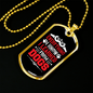 Learned From Dogs White Red Necklace Stainless Steel or 18k Gold Dog Tag 24" Chain-Express Your Love Gifts