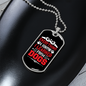 Learned From Dogs White Red Necklace Stainless Steel or 18k Gold Dog Tag 24" Chain-Express Your Love Gifts