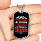Learned From Dogs White Red Necklace Stainless Steel or 18k Gold Dog Tag 24" Chain-Express Your Love Gifts