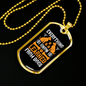 Learned From Dogs Yellow Necklace Stainless Steel or 18k Gold Dog Tag 24" Chain-Express Your Love Gifts