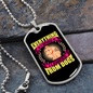 Learned From Dogs Yellow Pink Necklace Stainless Steel or 18k Gold Dog Tag 24" Chain-Express Your Love Gifts