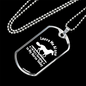 Leave Me Alone to My Horse Today Black and White Horse Necklace Stainless Steel or 18k Gold Dog Tag 24" Chain-Express Your Love Gifts