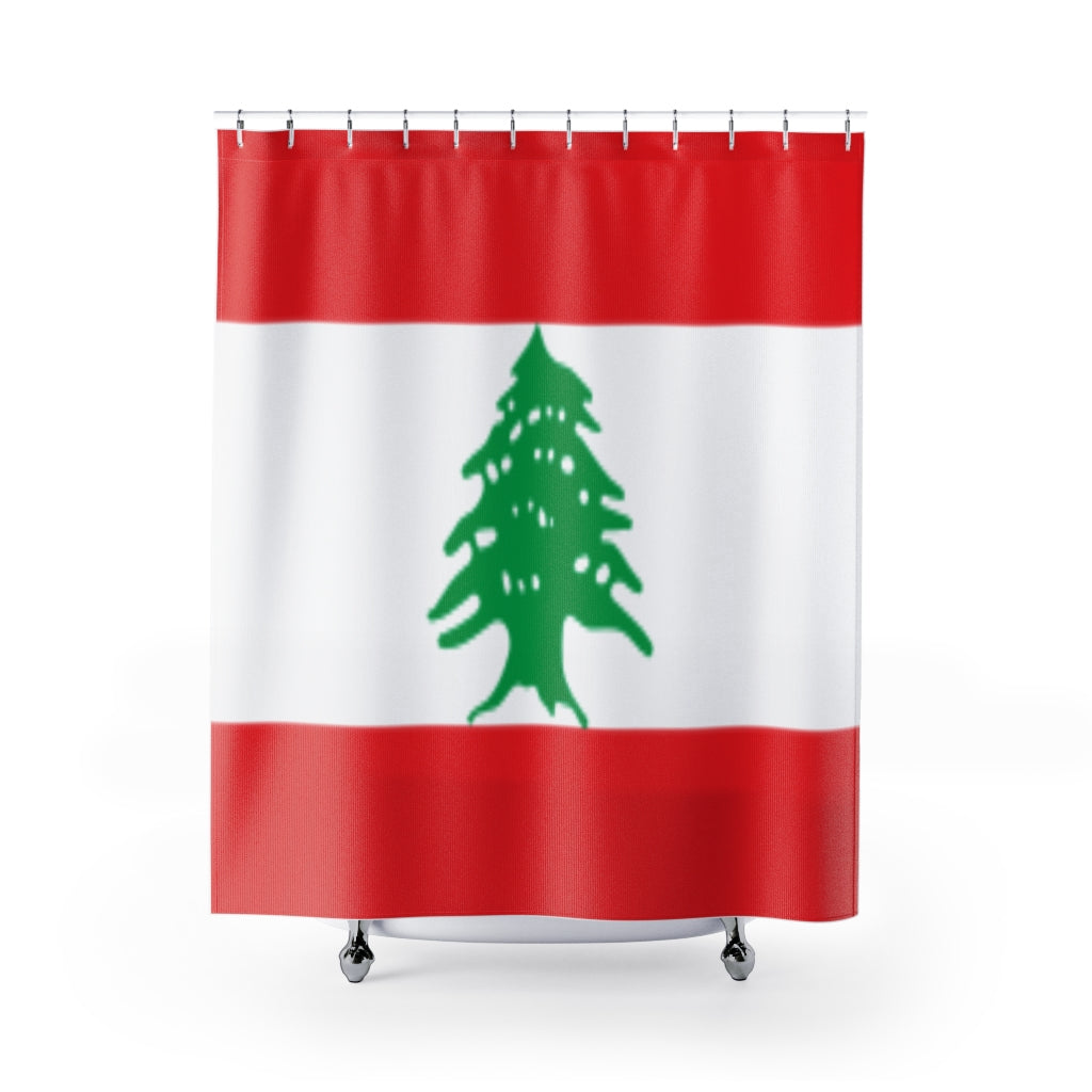Lebanon Flag Stylish Design 71" x 74" Elegant Waterproof Shower Curtain for a Spa-like Bathroom Paradise Exceptional Craftsmanship-Express Your Love Gifts