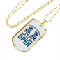 Left The Gate Open Horse Necklace Stainless Steel or 18k Gold Dog Tag 24" Chain-Express Your Love Gifts