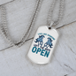 Left The Gate Open Horse Necklace Stainless Steel or 18k Gold Dog Tag 24" Chain-Express Your Love Gifts