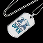 Left The Gate Open Horse Necklace Stainless Steel or 18k Gold Dog Tag 24" Chain-Express Your Love Gifts