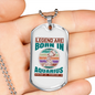 Legend Are Born in Aquarius Zodiac Necklace Stainless Steel or 18k Gold Dog Tag 24" Chain-Express Your Love Gifts