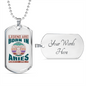 Legend Are Born in Aries Zodiac Necklace Stainless Steel or 18k Gold Dog Tag 24" Chain-Express Your Love Gifts