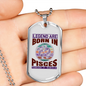Legend Are Born in Pisces Zodiac Necklace Stainless Steel or 18k Gold Dog Tag 24" Chain-Express Your Love Gifts