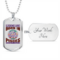 Legend Are Born in Pisces Zodiac Necklace Stainless Steel or 18k Gold Dog Tag 24" Chain-Express Your Love Gifts