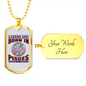 Legend Are Born in Pisces Zodiac Necklace Stainless Steel or 18k Gold Dog Tag 24" Chain-Express Your Love Gifts