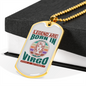 Legend Are Born in Virgo Zodiac Necklace Stainless Steel or 18k Gold Dog Tag 24" Chain-Express Your Love Gifts