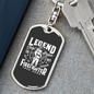 Legend Firefighter True Hero Keychain Stainless Steel or 18k Gold Dog Tag Keyring-Express Your Love Gifts