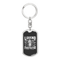 Legend Firefighter True Hero Keychain Stainless Steel or 18k Gold Dog Tag Keyring-Express Your Love Gifts