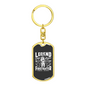 Legend Firefighter True Hero Keychain Stainless Steel or 18k Gold Dog Tag Keyring-Express Your Love Gifts