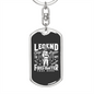 Legend Firefighter True Hero Keychain Stainless Steel or 18k Gold Dog Tag Keyring-Express Your Love Gifts