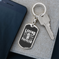 Legend Firefighter True Hero Keychain Stainless Steel or 18k Gold Dog Tag Keyring-Express Your Love Gifts