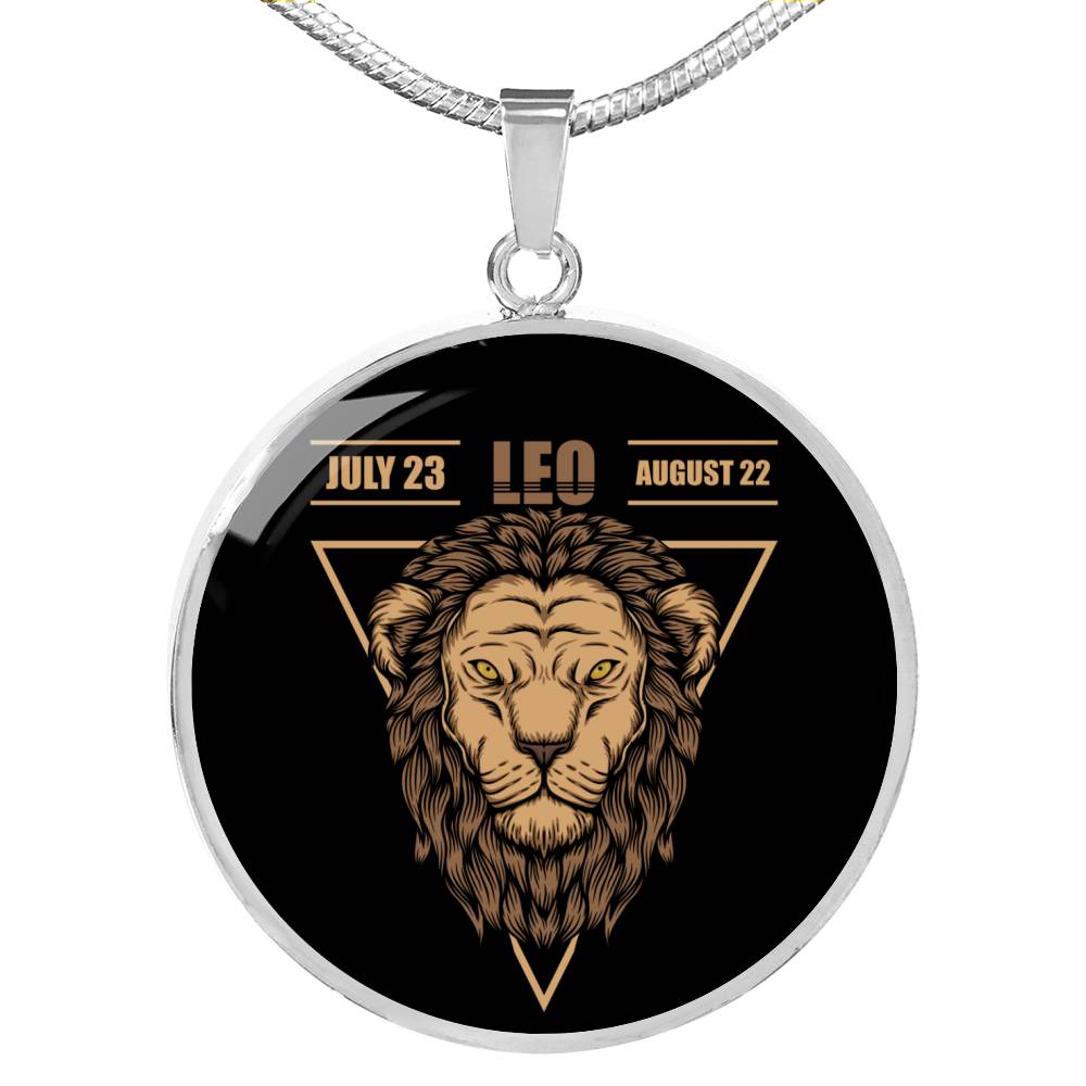Leo Astrological Zodiac Sign Necklace Stainless Steel or 18k Gold 18-22"-Express Your Love Gifts