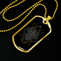 Leo Black Zodiac Necklace Stainless Steel or 18k Gold Dog Tag 24" Chain-Express Your Love Gifts