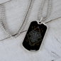 Leo Black Zodiac Necklace Stainless Steel or 18k Gold Dog Tag 24" Chain-Express Your Love Gifts