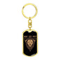 Leo Dog Tag Pendant Keychain Stainless Steel or 18k Gold-Express Your Love Gifts