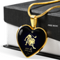 Leo Horoscope Zodiac Necklace Stainless Steel or 18k Gold Heart 18-22"-Express Your Love Gifts