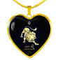 Leo Horoscope Zodiac Necklace Stainless Steel or 18k Gold Heart 18-22"-Express Your Love Gifts