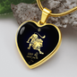 Leo Horoscope Zodiac Necklace Stainless Steel or 18k Gold Heart 18-22"-Express Your Love Gifts
