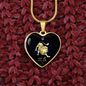 Leo Horoscope Zodiac Necklace Stainless Steel or 18k Gold Heart 18-22"-Express Your Love Gifts