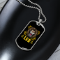 Leo Lion Head Zodiac Necklace Stainless Steel or 18k Gold Dog Tag 24" Chain-Express Your Love Gifts