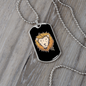 Leo Lion Zodiac Sign Zodiac Necklace Stainless Steel or 18k Gold Dog Tag 24" Chain-Express Your Love Gifts