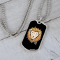 Leo Lion Zodiac Sign Zodiac Necklace Stainless Steel or 18k Gold Dog Tag 24" Chain-Express Your Love Gifts