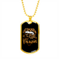 Leo Talking Zodiac Necklace Stainless Steel or 18k Gold Dog Tag 24" Chain-Express Your Love Gifts