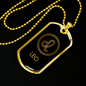 Leo Zodiac Necklace Stainless Steel or 18k Gold Dog Tag 24" Chain-Express Your Love Gifts