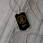 Leo Zodiac Necklace Stainless Steel or 18k Gold Dog Tag 24" Chain-Express Your Love Gifts