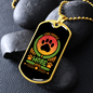 Less People More Dogs Necklace Stainless Steel or 18k Gold Dog Tag 24" Chain-Express Your Love Gifts