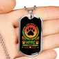 Less People More Dogs Necklace Stainless Steel or 18k Gold Dog Tag 24" Chain-Express Your Love Gifts